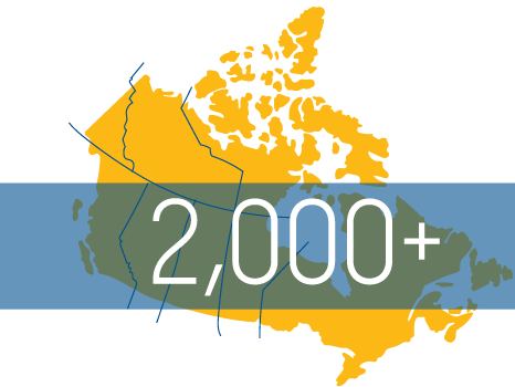 Plus de 2 000 communautés au Canada
