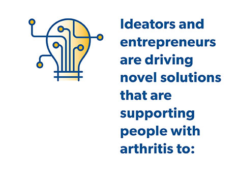 Ideator and entrepreneurs are driving novel solutions that are supporting people with arthritis to