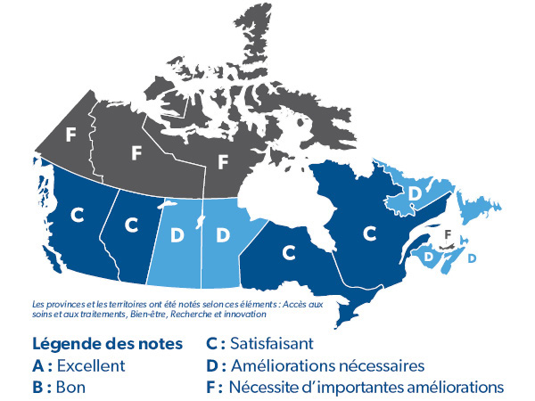 Carte du Canada avec les notes