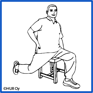 drawing of a person doing Hip flexor stretch