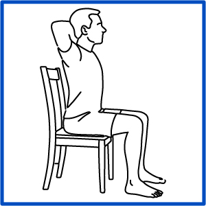 drawing of a person doing Upper back extension