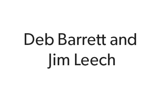 Deb Barrett and Jim Leech