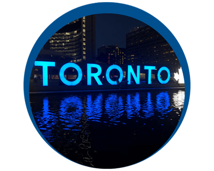 Toronto sign in blue