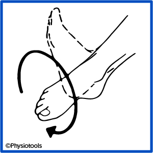 drawing of a person doing Ankle circles