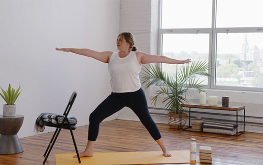 Yoga warrior position