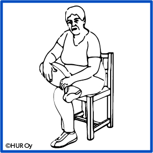 drawing of a person doing Gluteal stretch