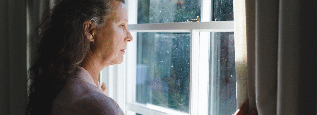 Person looking at weather