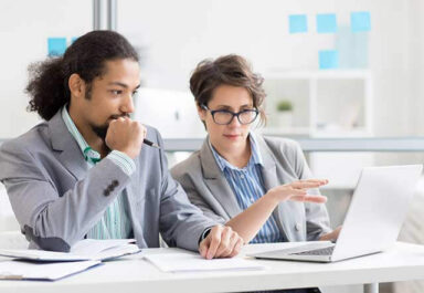 Man and woman at office